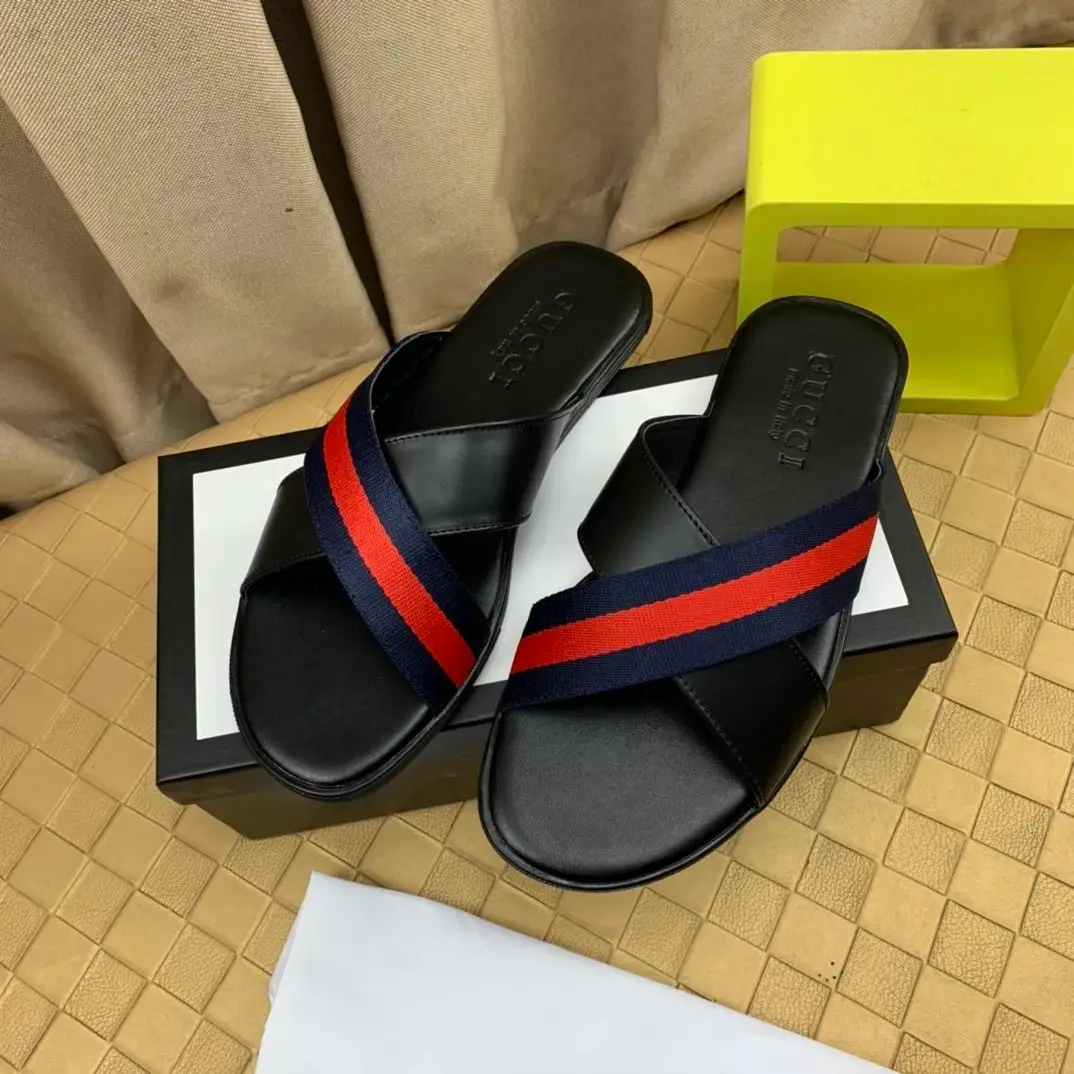 Gucci Web Stripe Slide Sandals [6 styles] 3