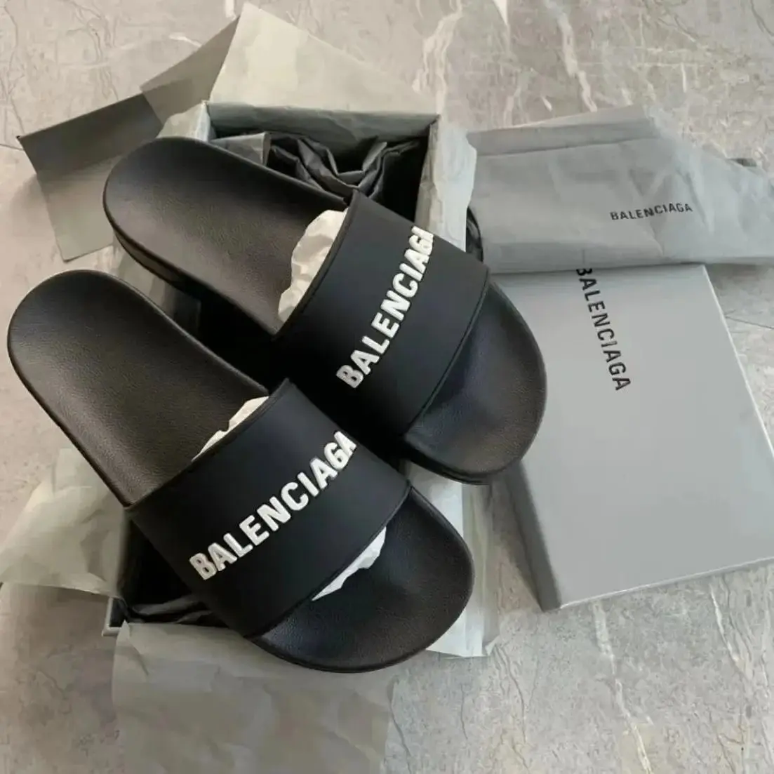 Balenciaga Logo Slide Sandals [17 styles] 3